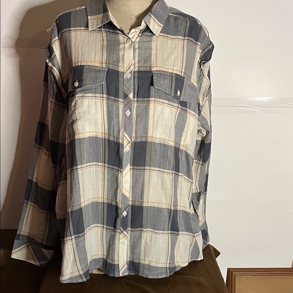 😄Western style blouse plus size XXL frill long sleeve